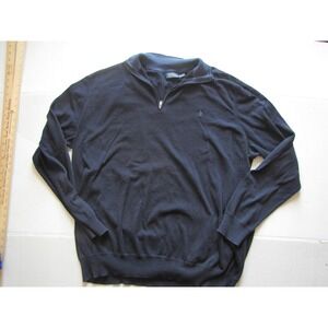Polo Ralph Lauren Sweater Mens 2XL Navy Half Zip Pullover Cotton Casual
